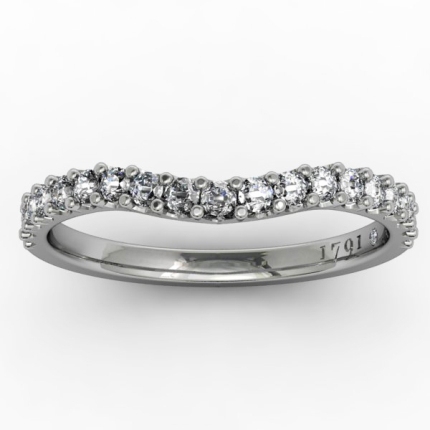 AH Laudoinia Diamond Band in 18kt White Gold AU